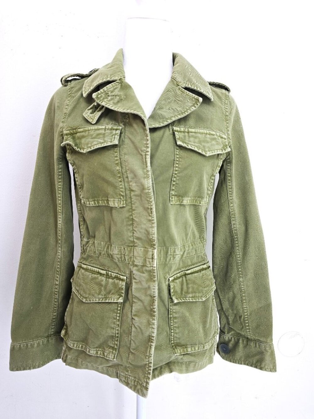 Madewell Olive Green Utility Military Chore Jacket Women Size XS